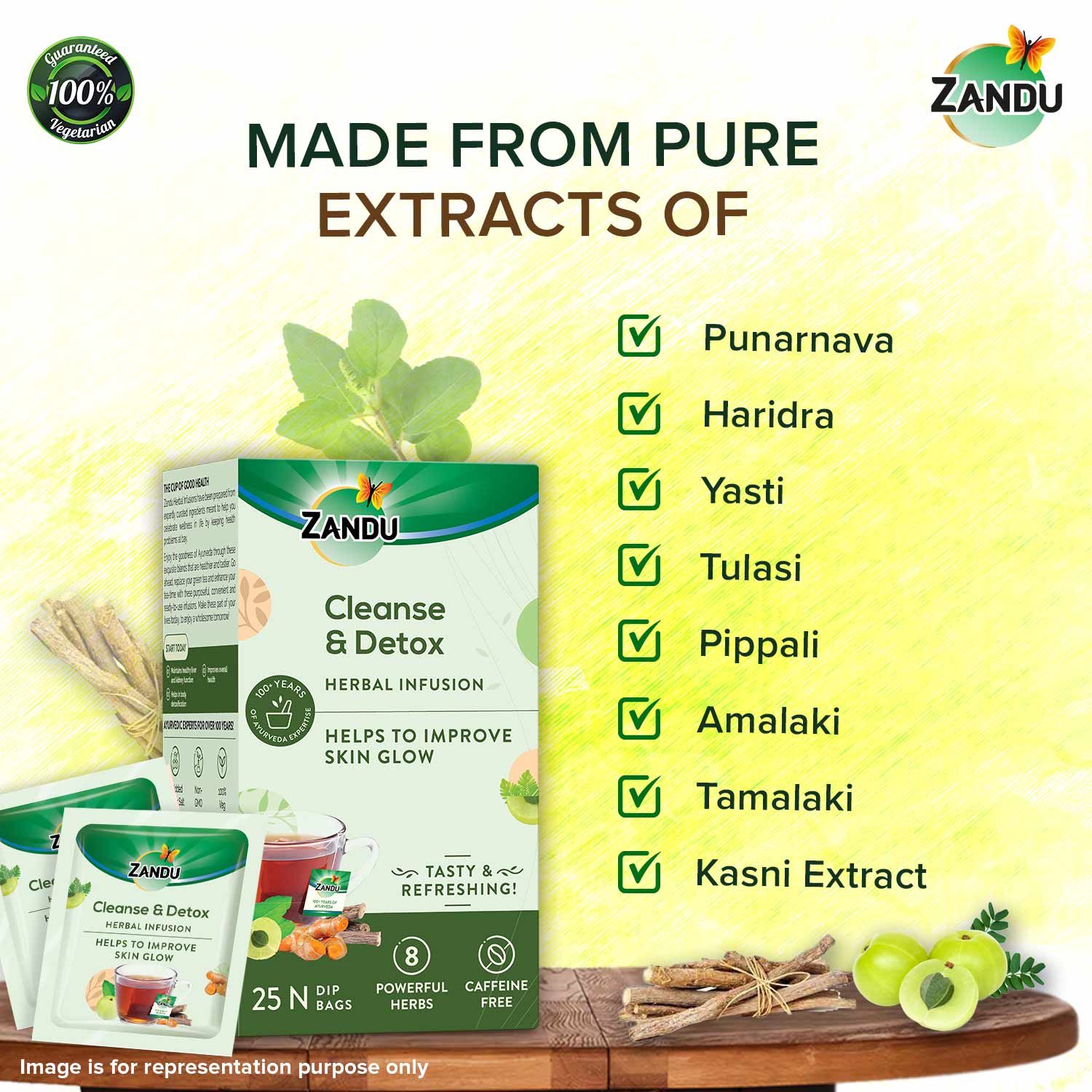 Zandu Cleanse & Detox Herbal Tea ingredients