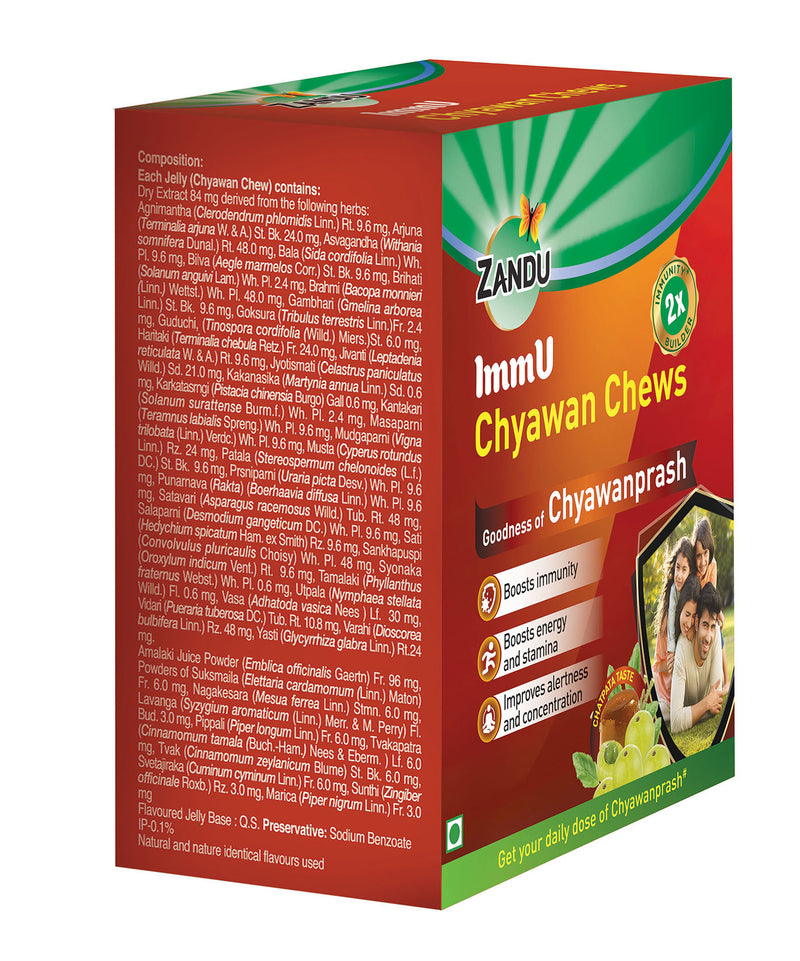 ImmU Chyawan Chews- Goodness of Chyawanprash (60 Soft Chews)