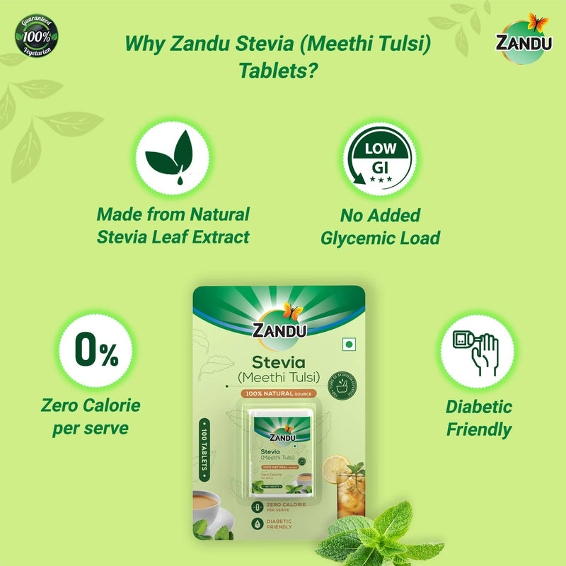 Stevia (Meethi Tulsi)- Tablets (8g -100N)(Buy 1 get 1)