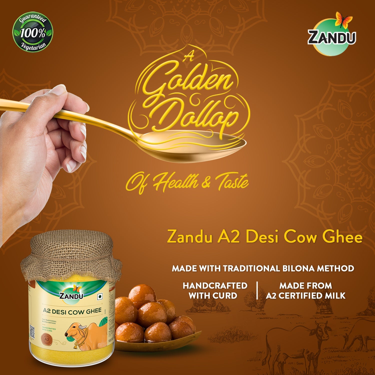 A2 Desi Cow Ghee (500ml)