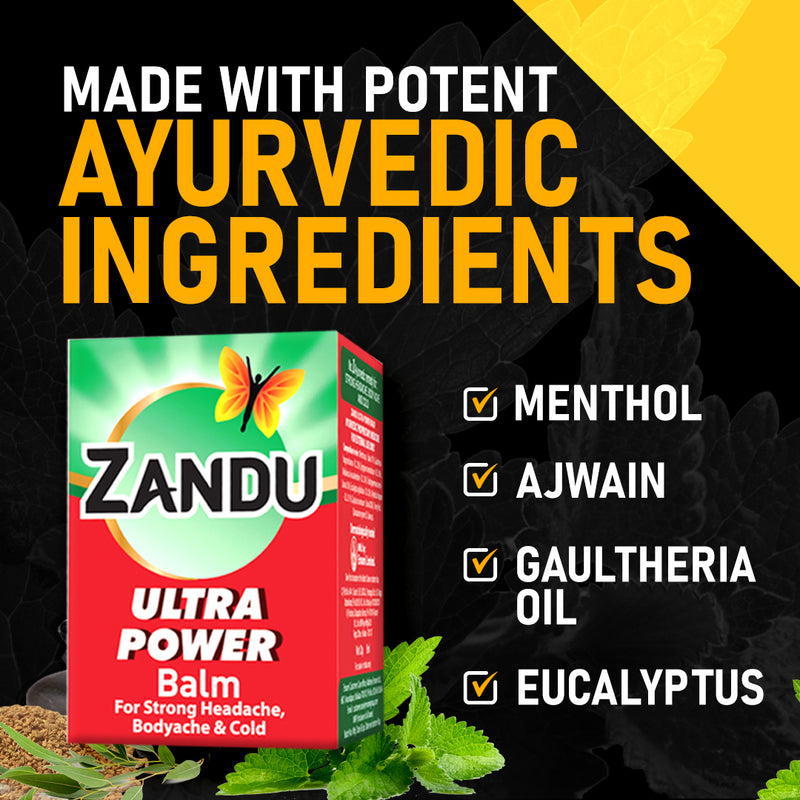 Lot De 10 Baumes Zandu Ultra Power Balm Herbal - 8 Ml Chacun - Ayurvédique