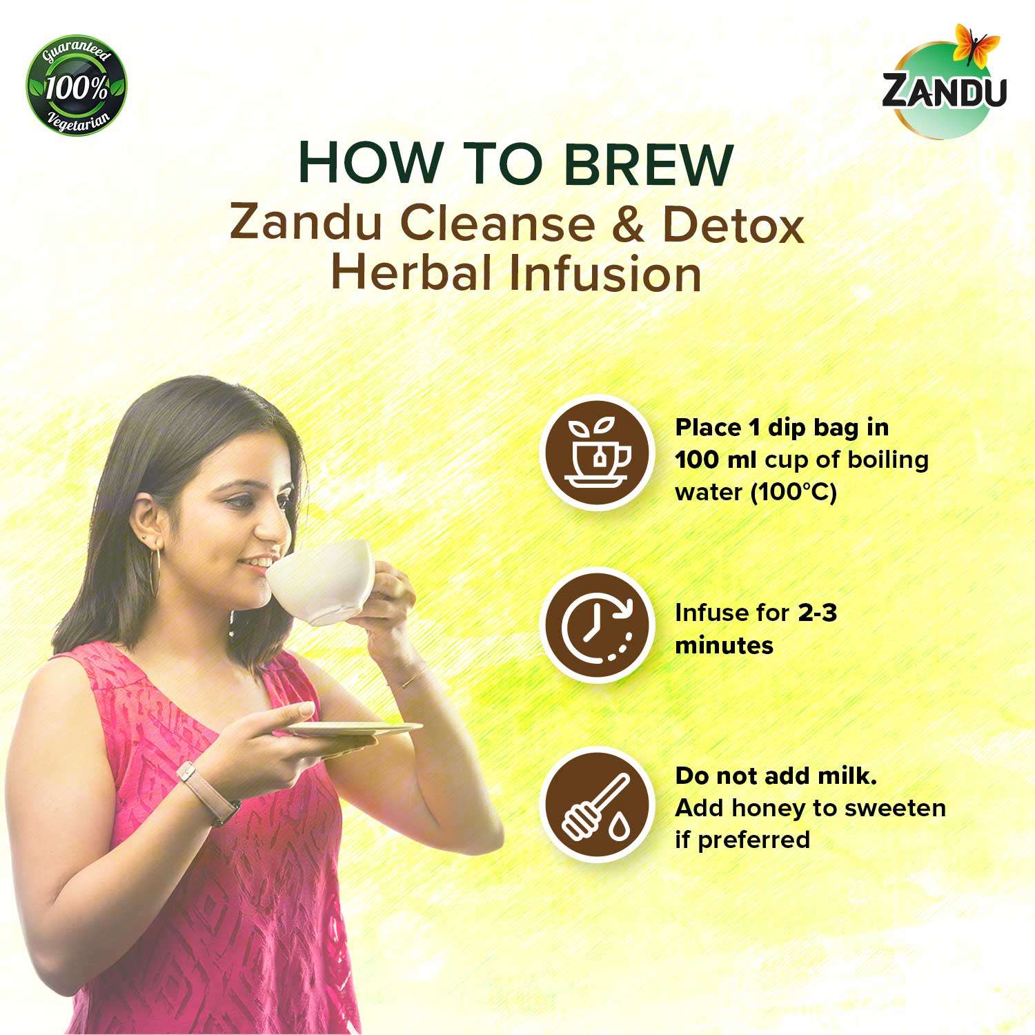 How to use Zandu Cleanse & Detox Herbal Tea Bags?