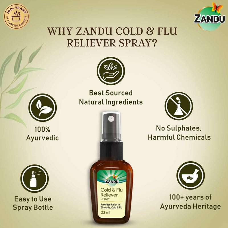 Zandu Cold & Flu Reliever Spray (22ml)