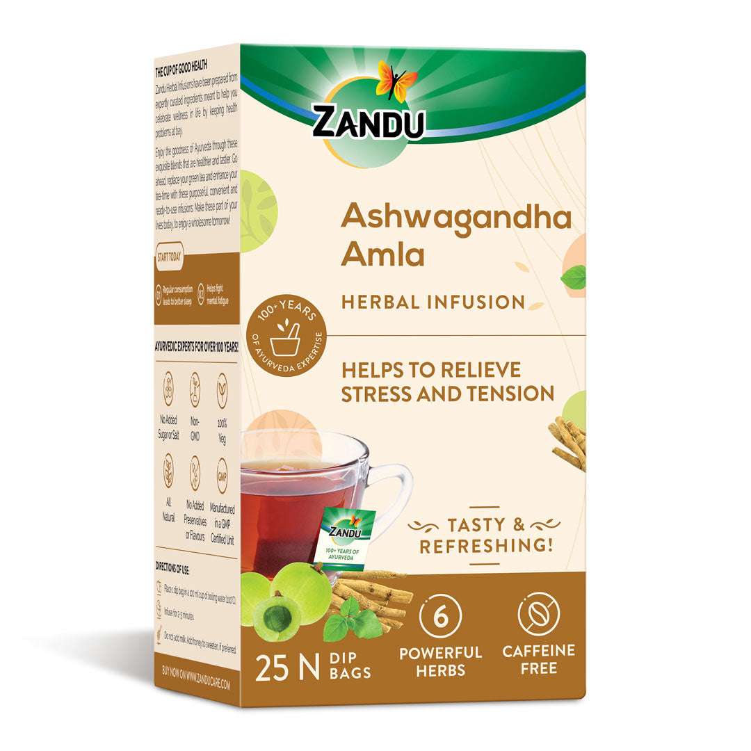 Ashwagandha Amla Herbal Infusion (25 Tea Bags)(Buy 1 Get 1)