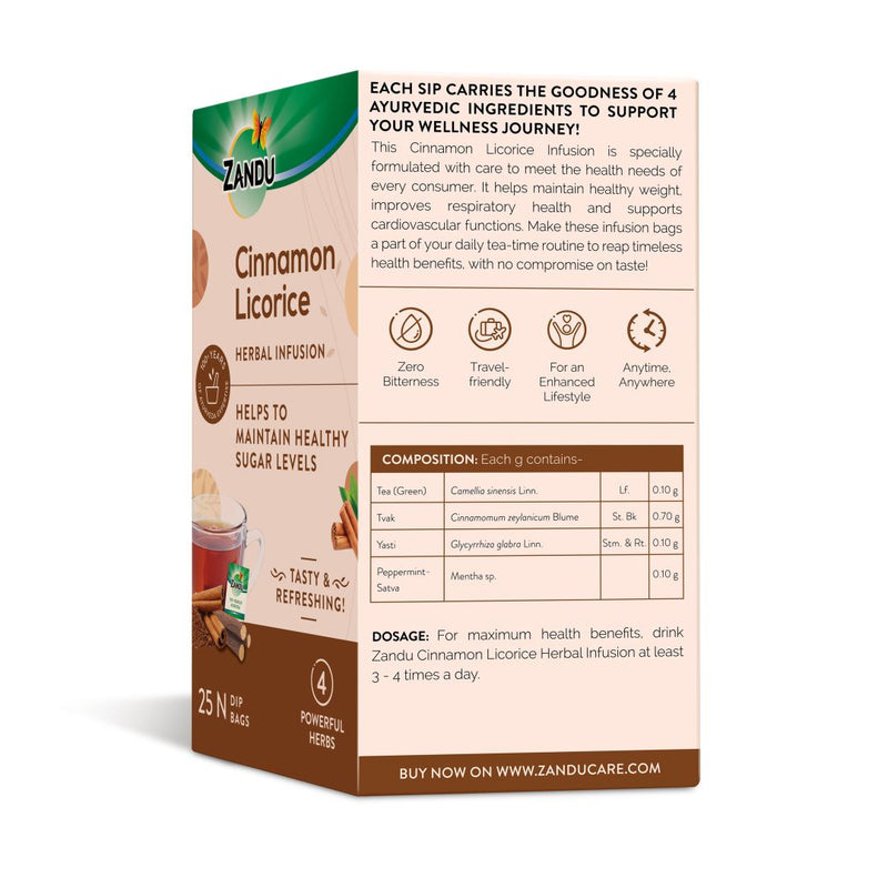 Cinnamon Licorice Herbal Infusion (25 Tea Bags)