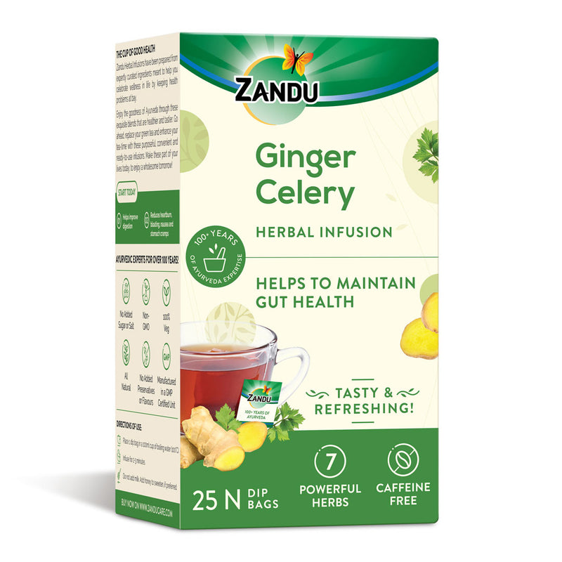 Ginger Celery Herbal Infusion (25 Tea Bags)(Pack of 3)