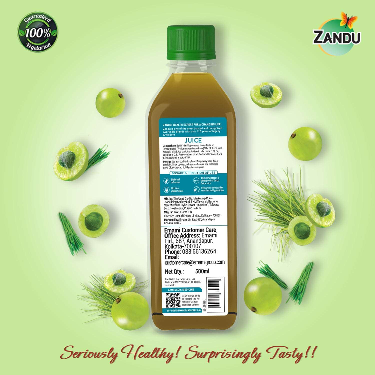 Zandu Detox Juice ingredients