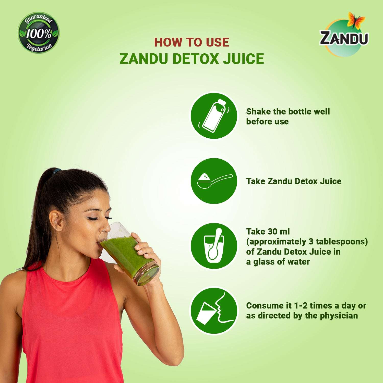 How to use Zandu Detox Juice