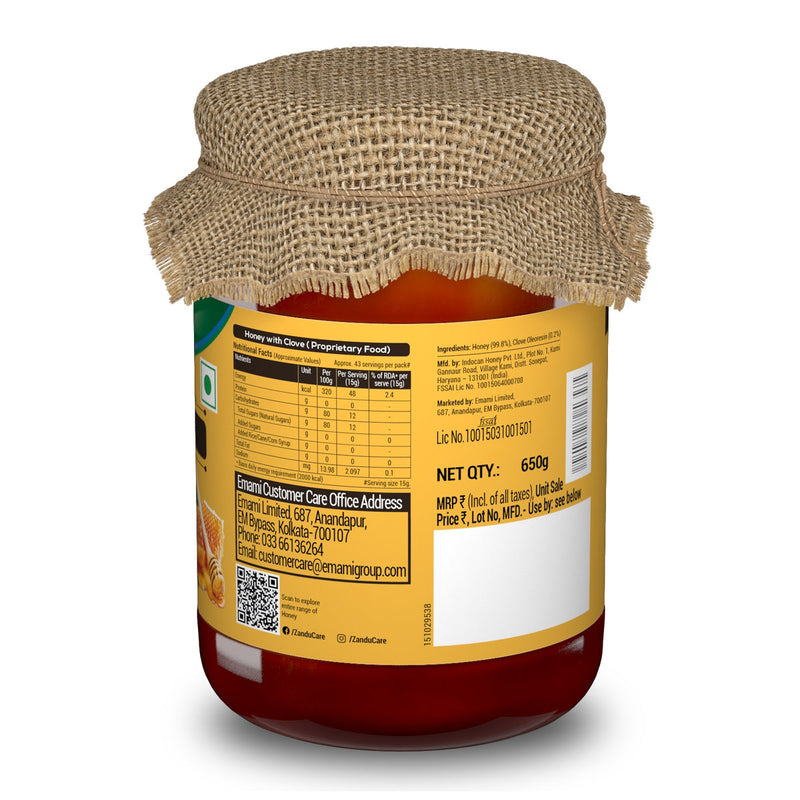 Pure Honey with Clove (650g) & FREE Ashwagandha (60 Caps)