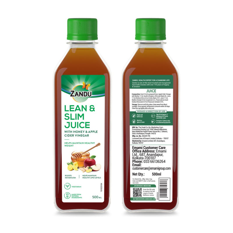 Lean & Slim Juice with Honey & Apple Cider Vinegar (500ml)