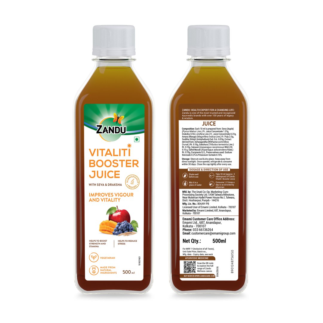 Vitaliti Booster Juice with Seva & Draksha (500ml)(Buy 1 Get 1)