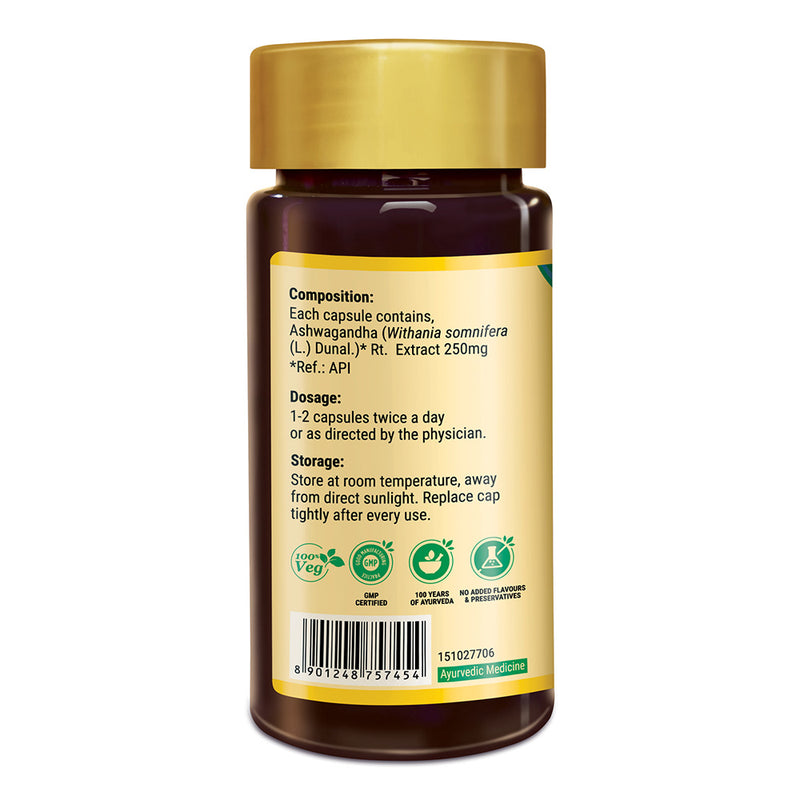 Ashwagandha Capsules For Stress/Anxiety (With 2X* Immunity)