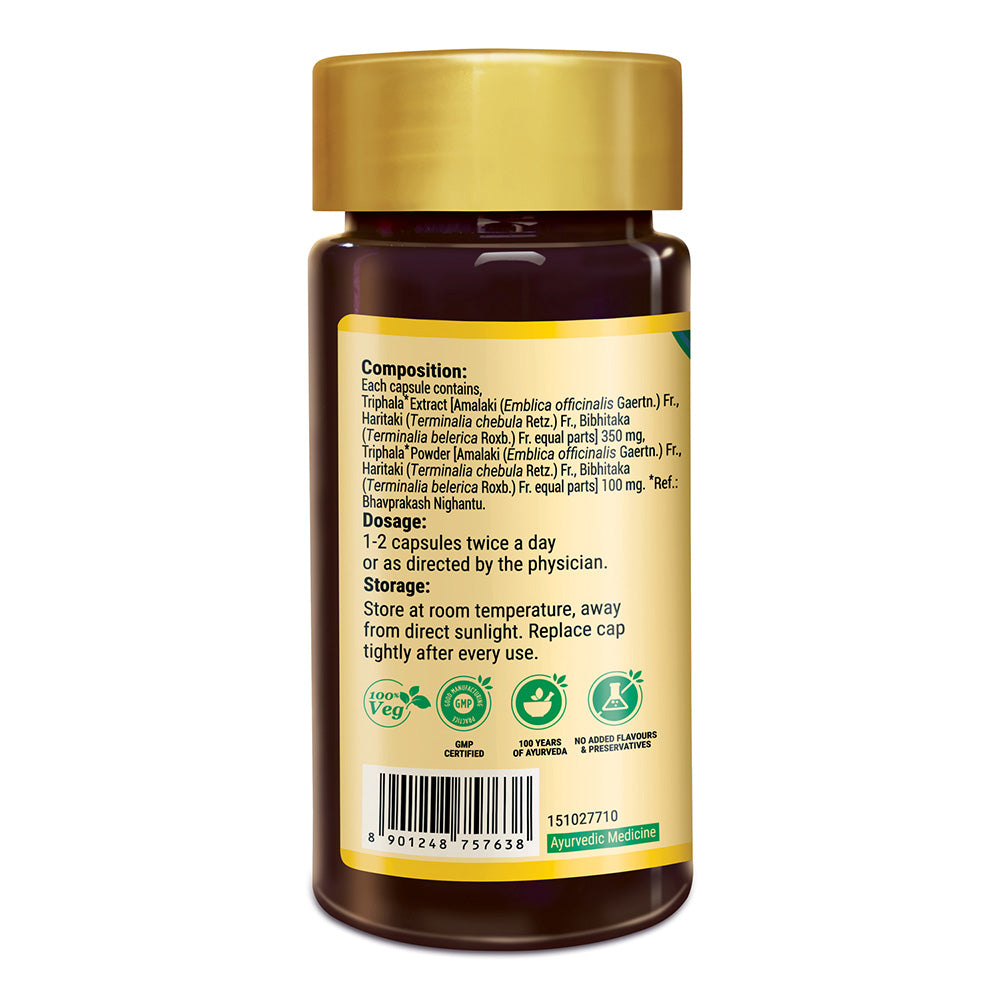 Buy Zandu Triphala Capsules for Constipation Relif (90 Caps)