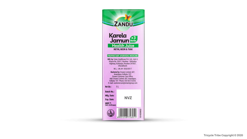 Karela Jamun + 3 Herbs Health Juice (1L)