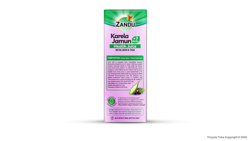 Karela Jamun + 3 herbs health juice (1L)( Pack of 2)
