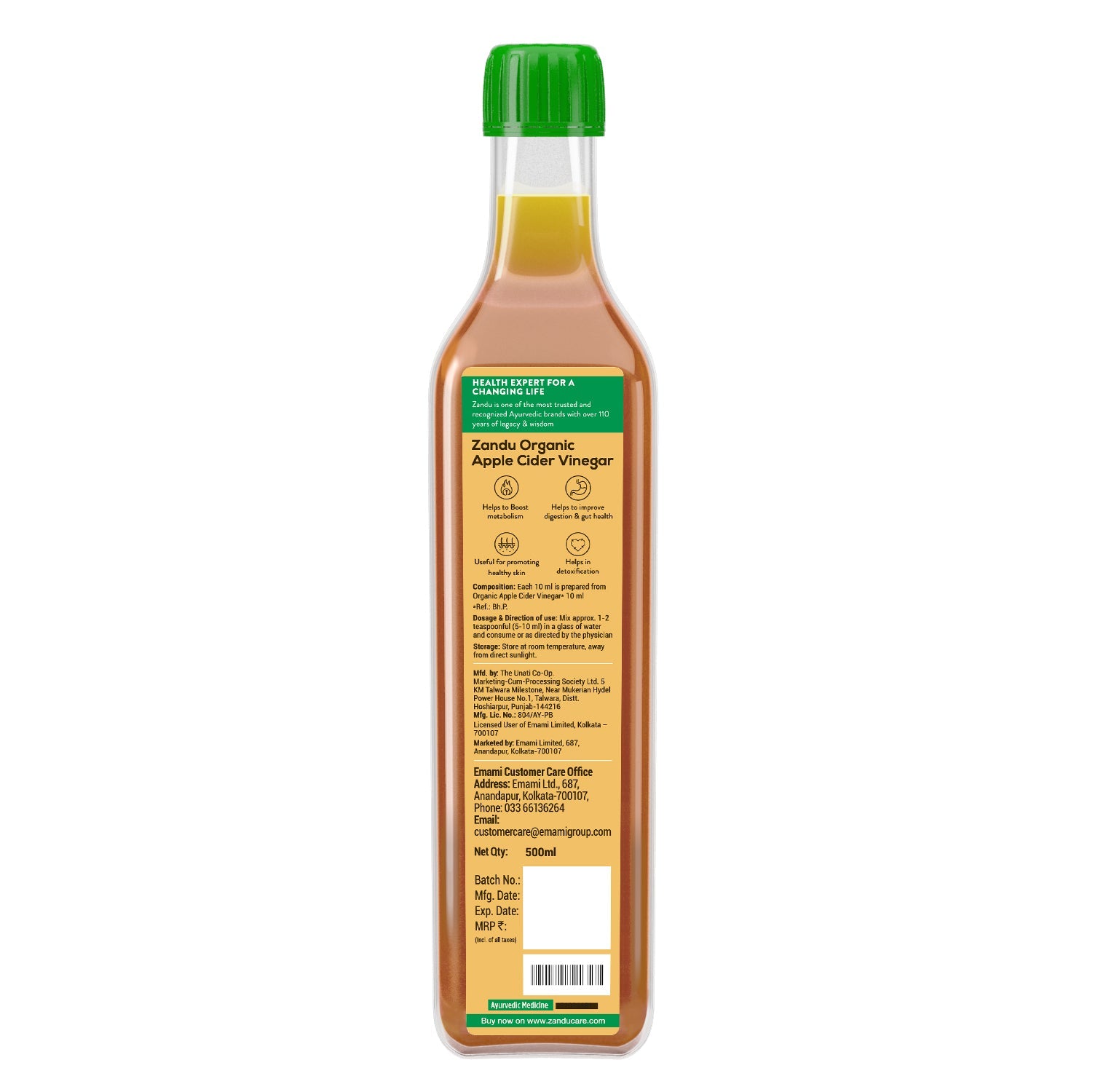 Organic Apple Cider Vinegar (500ml)(Buy 1 Get 1)