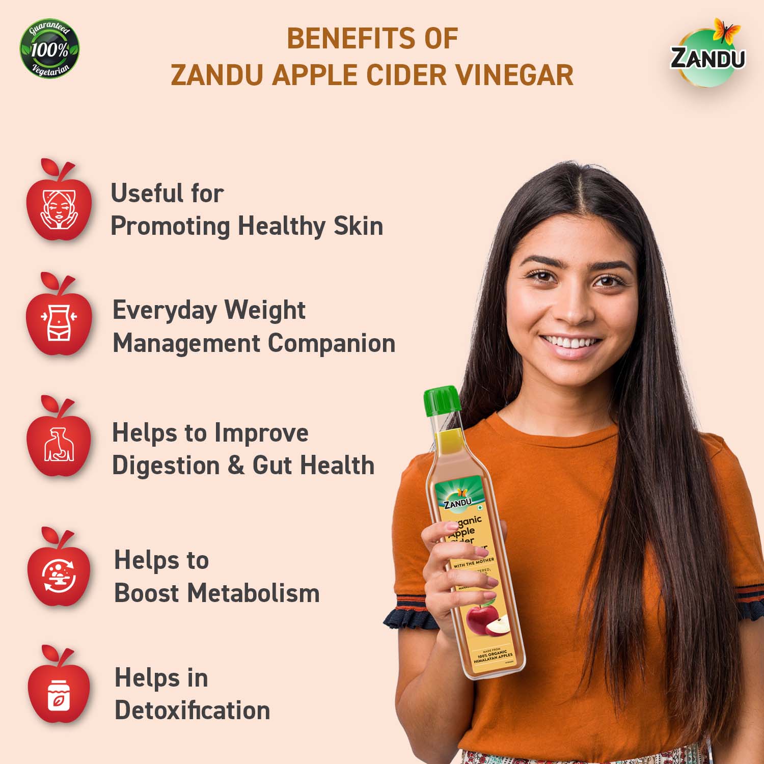 Zandu Organic Apple Cider Vinegar benefits